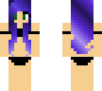 blue haired bikini girl