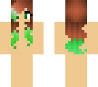 brown hair green tips
