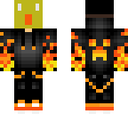 fire raging duck face costume