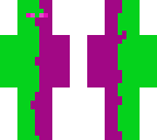 green and purple enderman