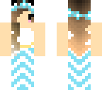 kawaii summer wolf girl skin