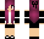purple haired cheerleader