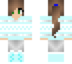 winter girl with ponytail