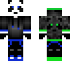 blue and green panda