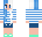 blue and white girl