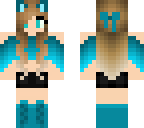 blue ombre cat girl