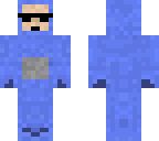 blue teletubby with shades