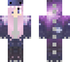 dino galaxy pink hair girl