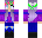 grill with purple hair
