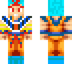super saiyan god goku with beerus clothing