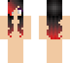black hair and red tips base