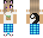cat girl in pajamas