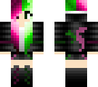 green and pink dragon girl
