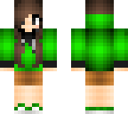 green hoodie girl
