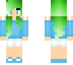 green ombre hair blue clothes - girl