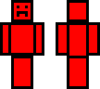 neon red with sad face