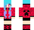 red creeper skin girl