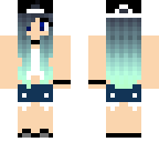 aqua fade hair tomboy girl