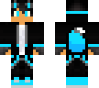 boy - cyan and black wolf