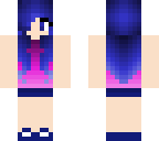 bue haired summer girl