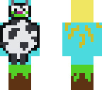 cow on a dirt block