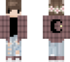 edited flannel boy black t-shirt