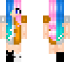 orange teal white and pink