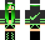pretty green haired nikie girl