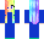 rainbow gril skin in pjs