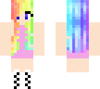 rainbow gril skin swiming