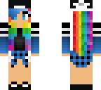 rainbow haired blue tomboy