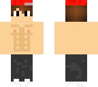 shirt less boy with cap