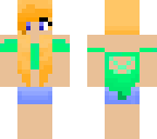 blonde hair mintgreen girl