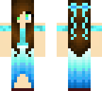 brunette girl in ocean dress