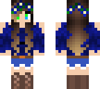 brunette girl with dark blue shirt
