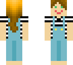 girl in dungarees