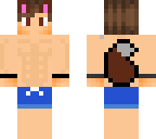 mark is swimming