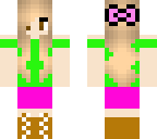 my skin aka lime green and pink girl