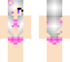 silver swim suit