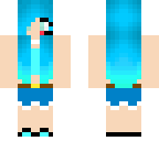 aqua ombre gamer girl
