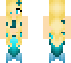 blonde mermaid with blue tail