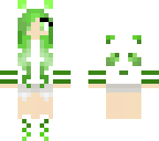 green panda girl