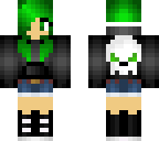 green haired robot