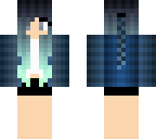 ombre blue hair and blue sweater