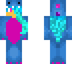 turcose and purple girl dino skin