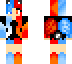 fire panda girl with wings