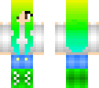 green blue haired girl