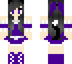 maid girl in purple black hair