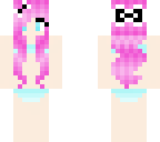 pink hair fluff bikini