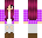 plaid winter girl